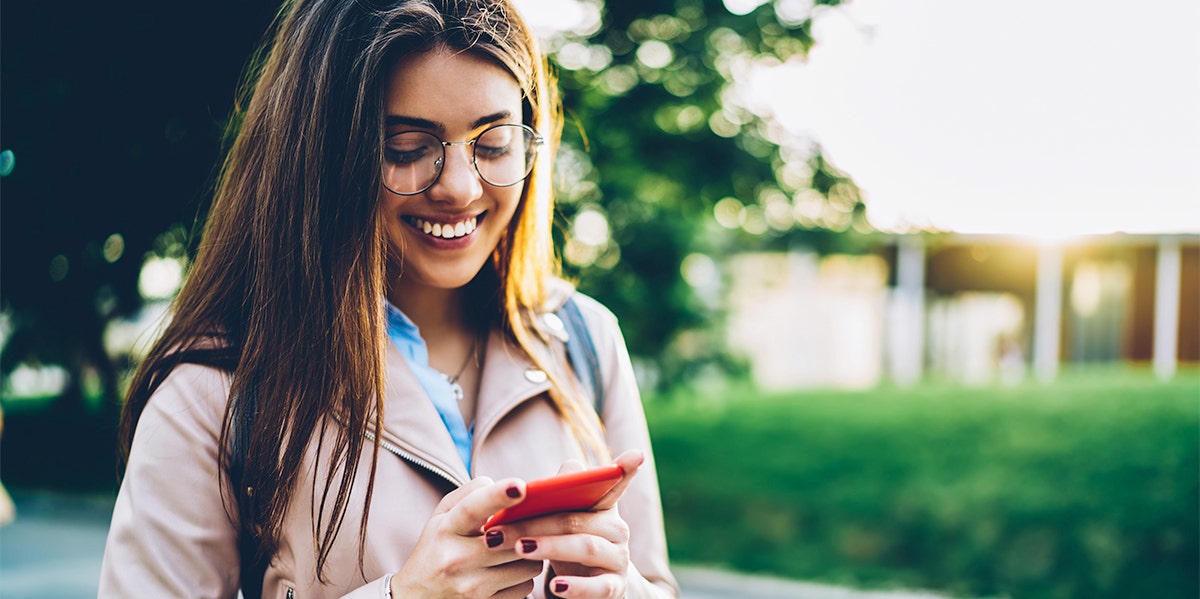 woman texting