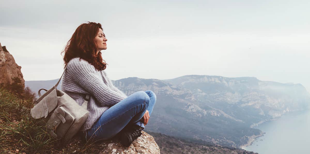 woman looking at view