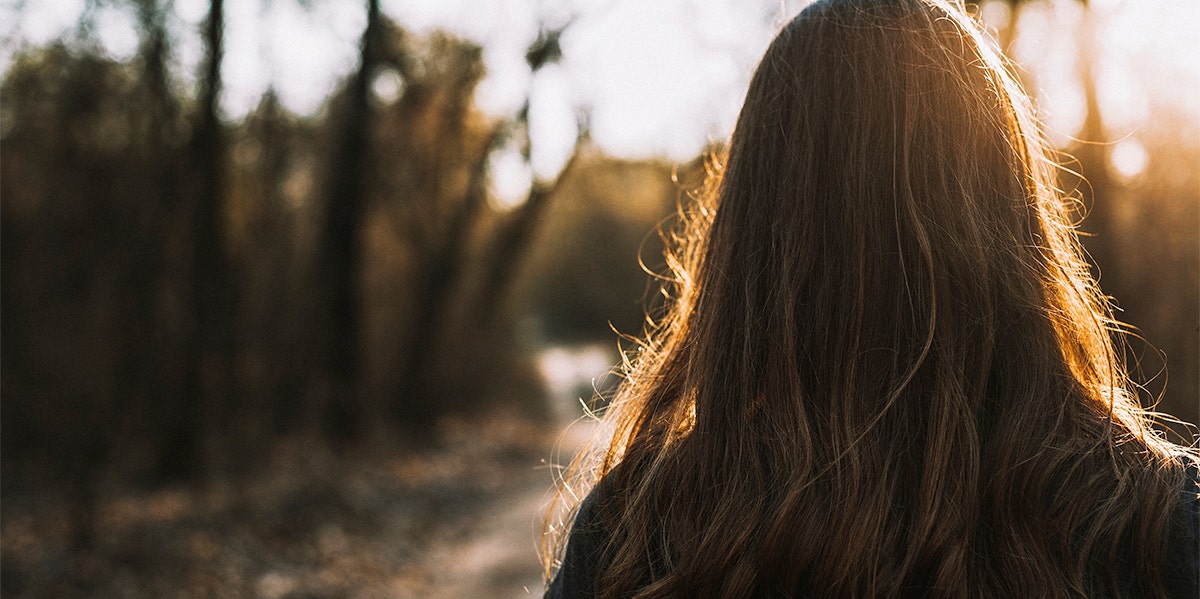 woman walking alone