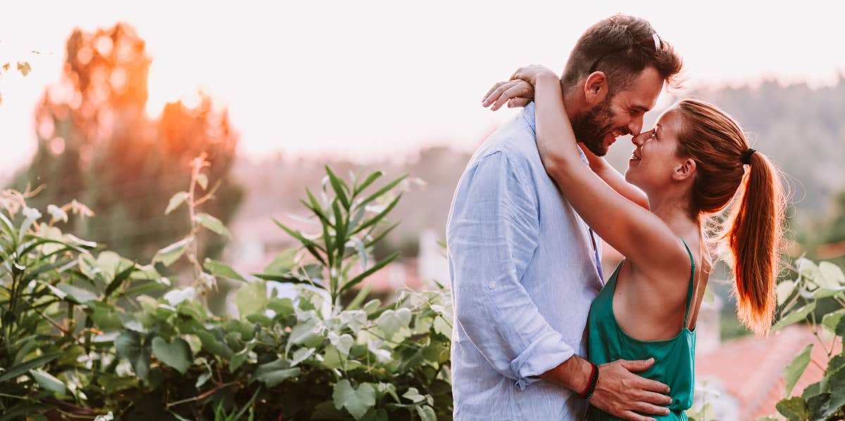 couple looking at each other lovingly