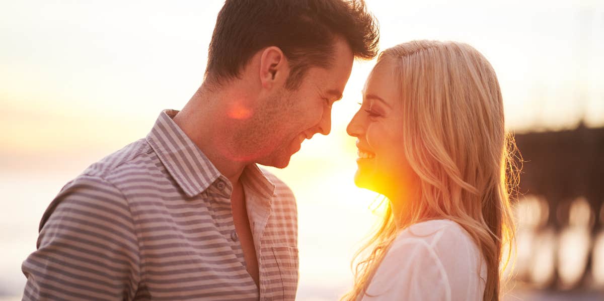 couple smiling at each other