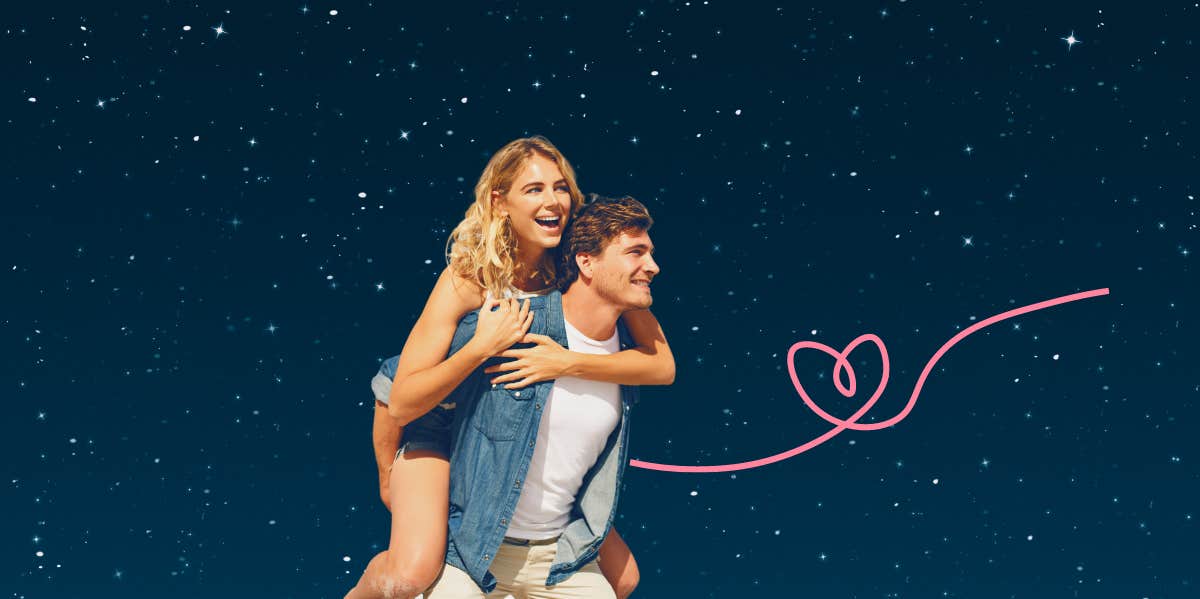 Love Horoscope For September 7, 2023 happy couple piggy back