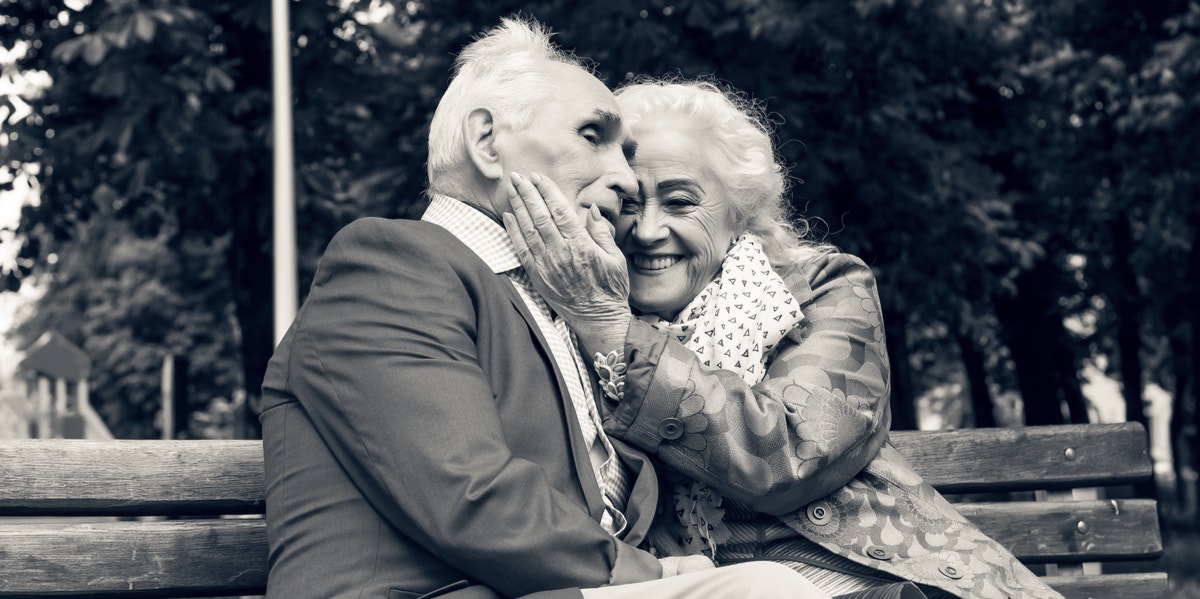 'Just Kiss!' Plus: 14 More Love Lessons From A Happily Married Couple Of 72 Years elderly couple