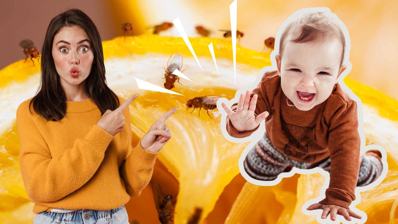 Why You Kids Looks Like Your Ex, According To Research Woman shocked by fruit flies and babies
