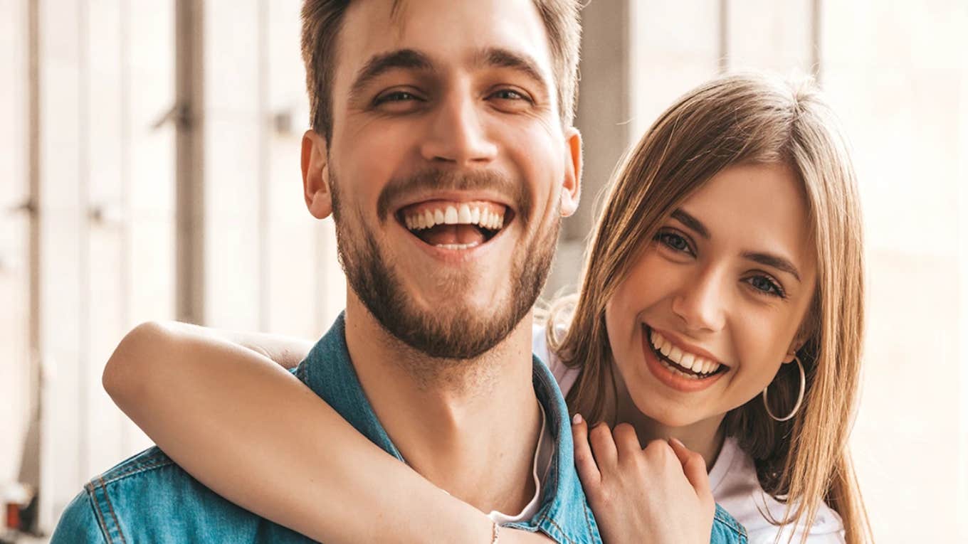 happy smiling couple