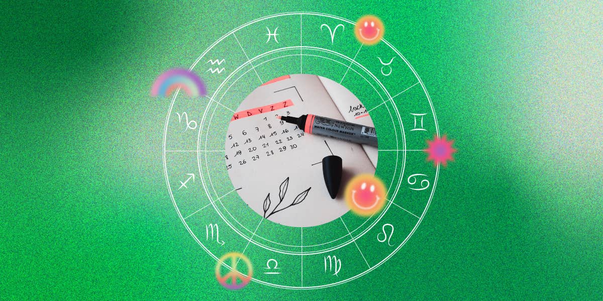 Luckiest Day Of The Week For Each Zodiac Sign August 21-27 calendar, zodiac wheel