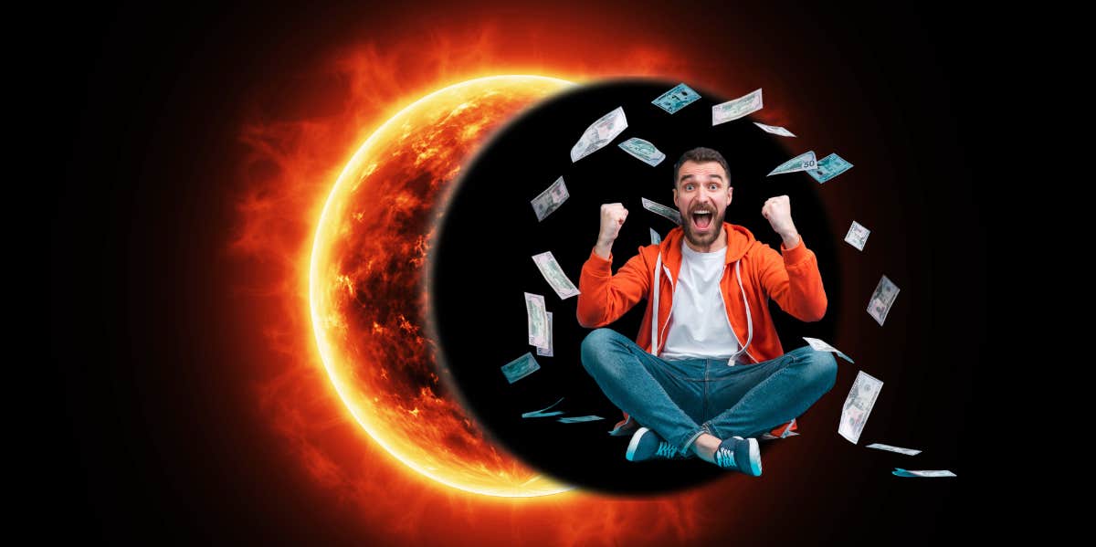 Each Zodiac Sign's Luckiest Day Of The Week For October 23 - 29, 2023 man happy during lunar eclipse