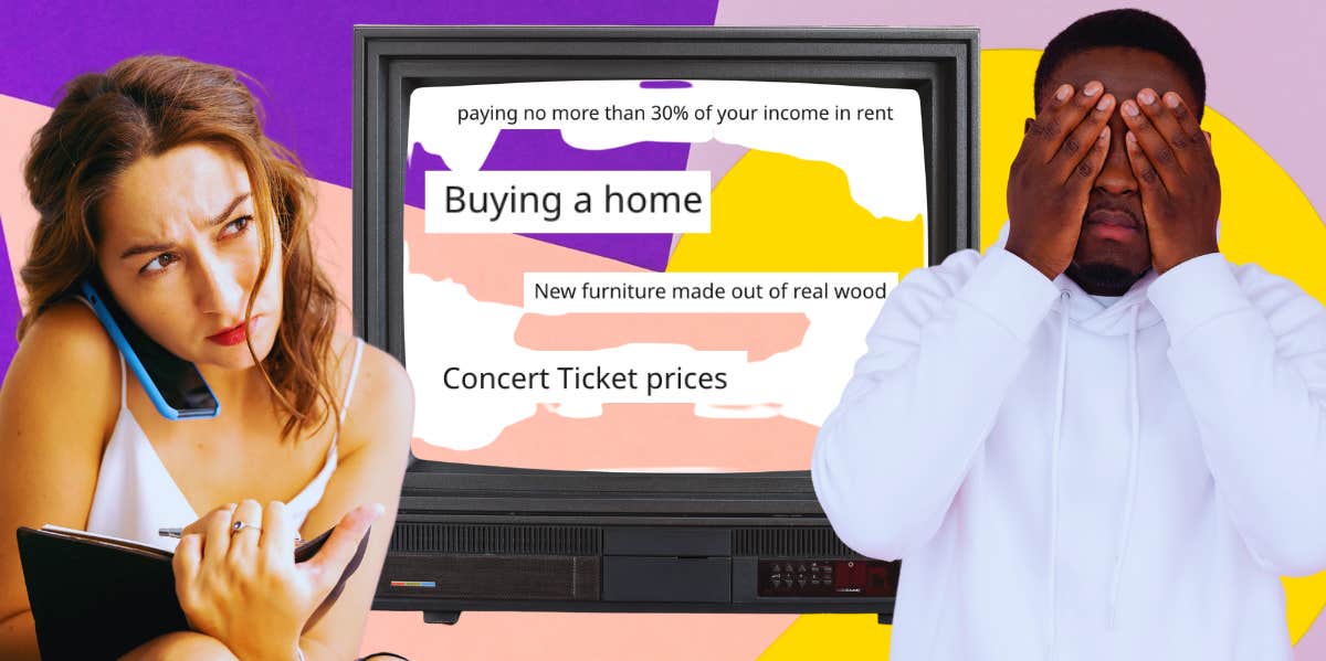 woman on phone, man frustrated, 90s TV, Reddit comments