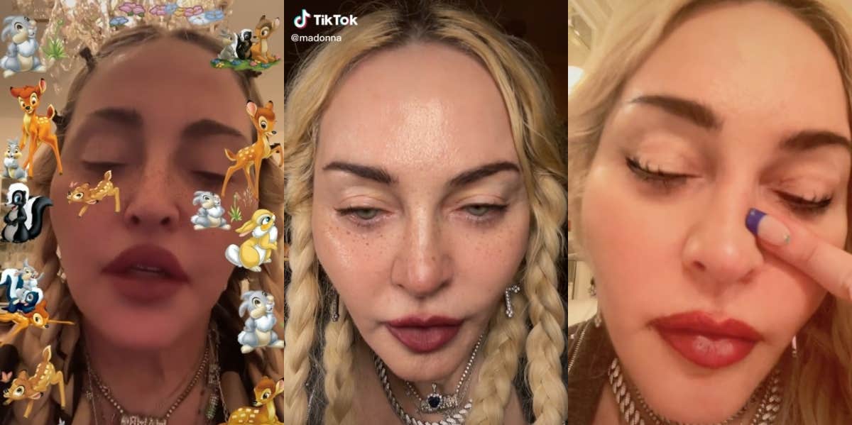 Madonna's Recent TikToks Have Fans Concerned That She's On Drugs Or Alcohol Madonna TikTok