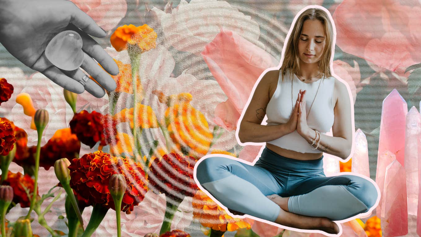 Woman creating a sanctuary for manifesting