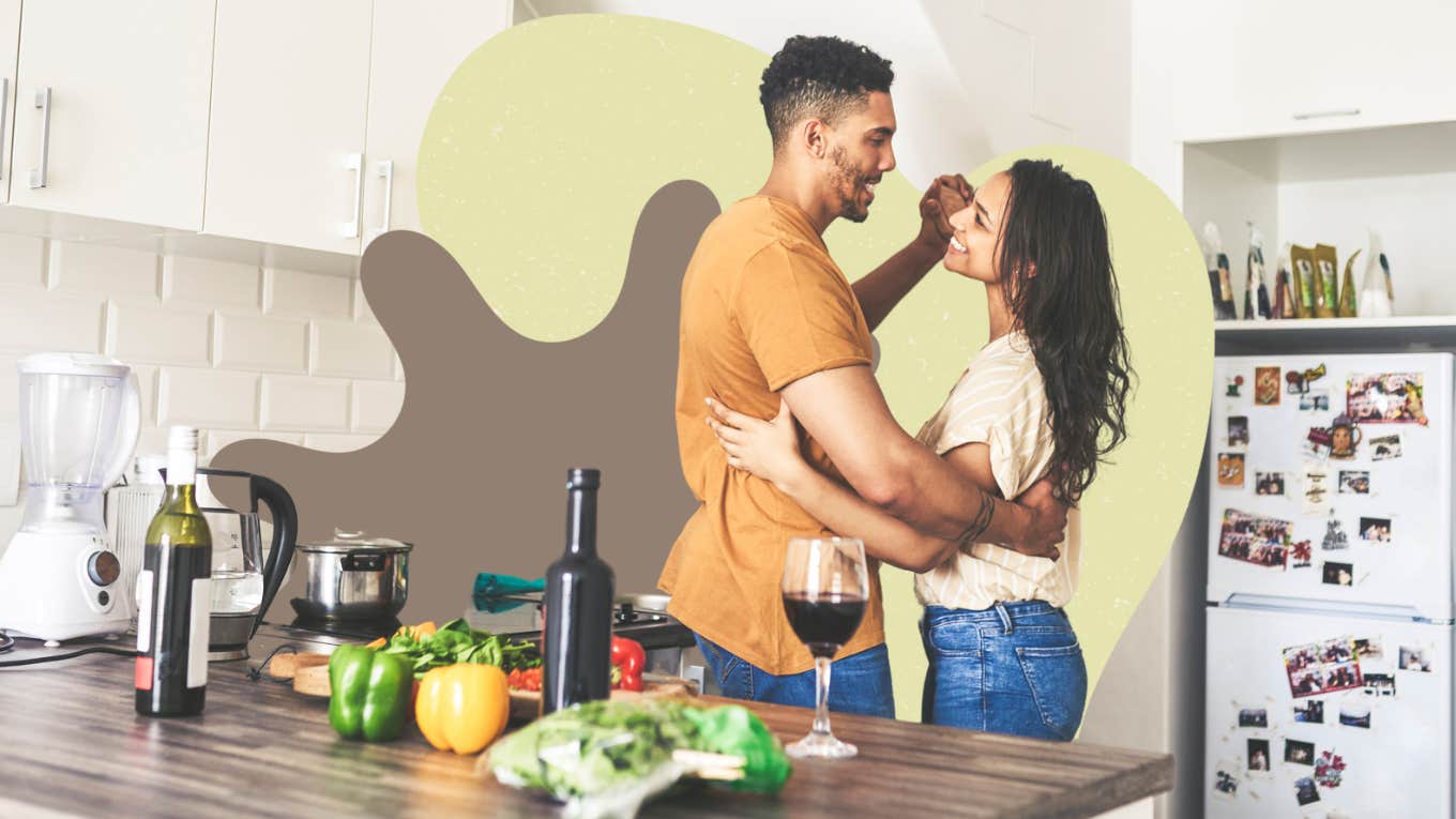 Couple in kitchen 