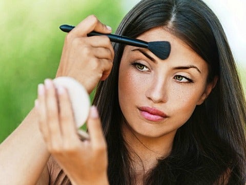 Could You Ditch The Makeup & The Mirrors? woman looking in mirror