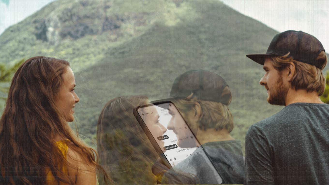 5 Signs A Guy Is Really, Really Into You (As Told By A Man) Man looking into woman's eyes, texting her back immediately