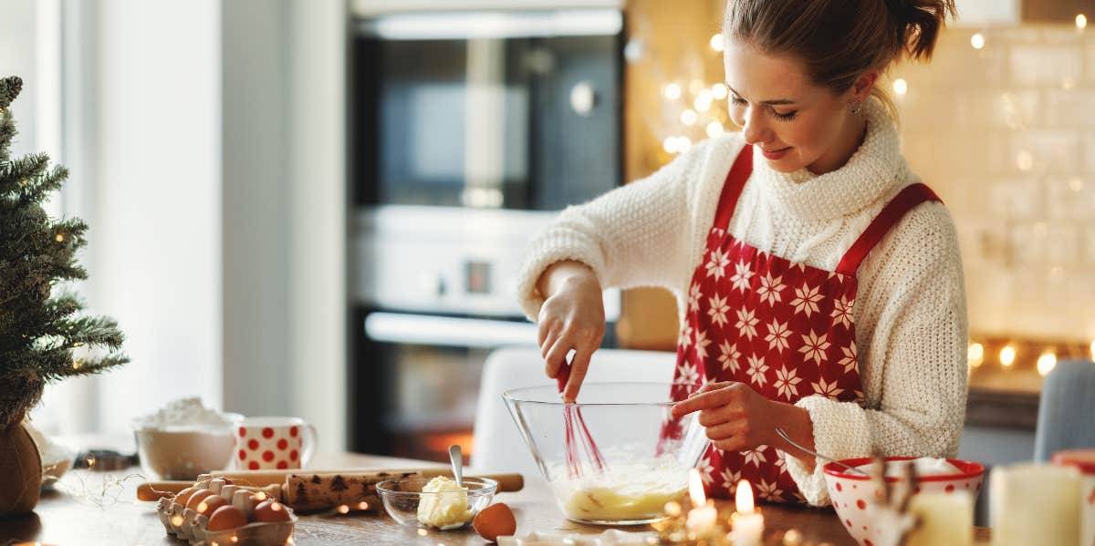 Man's Wife Wants To Cancel Christmas With His Family After His Mom's Unhinged Reaction To Her 'Cookie Sample' Woman baking