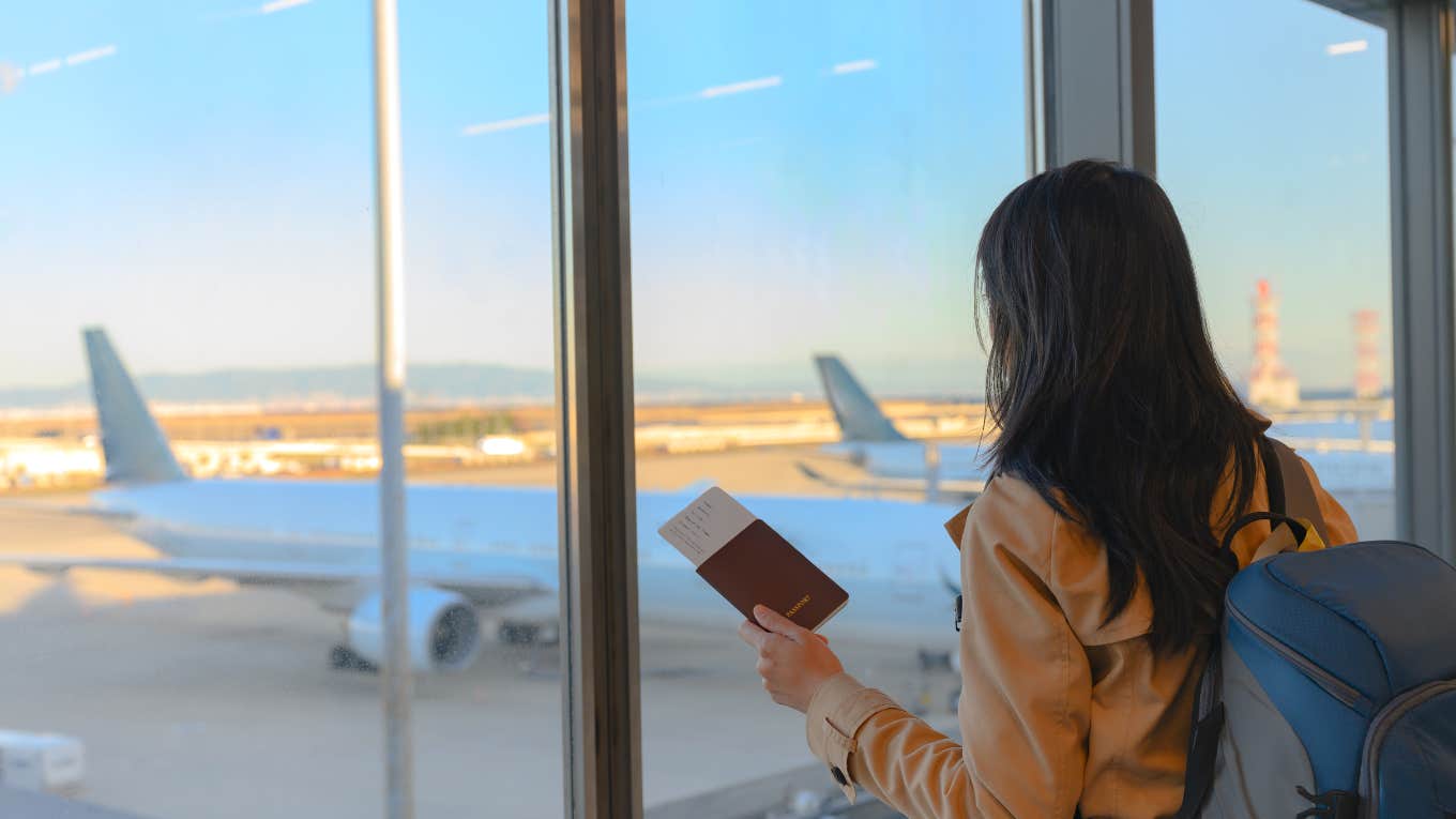 woman at airport