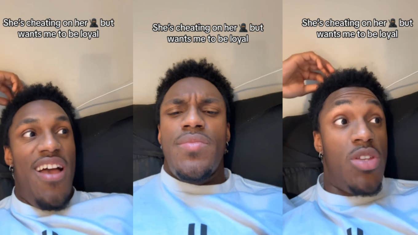 Man Confused After The Woman He's Seeing Asked Him To Stay Loyal Even Though She's Cheating On Her Boyfriend Zero confused by woman asking him to stay loyal on TikTok