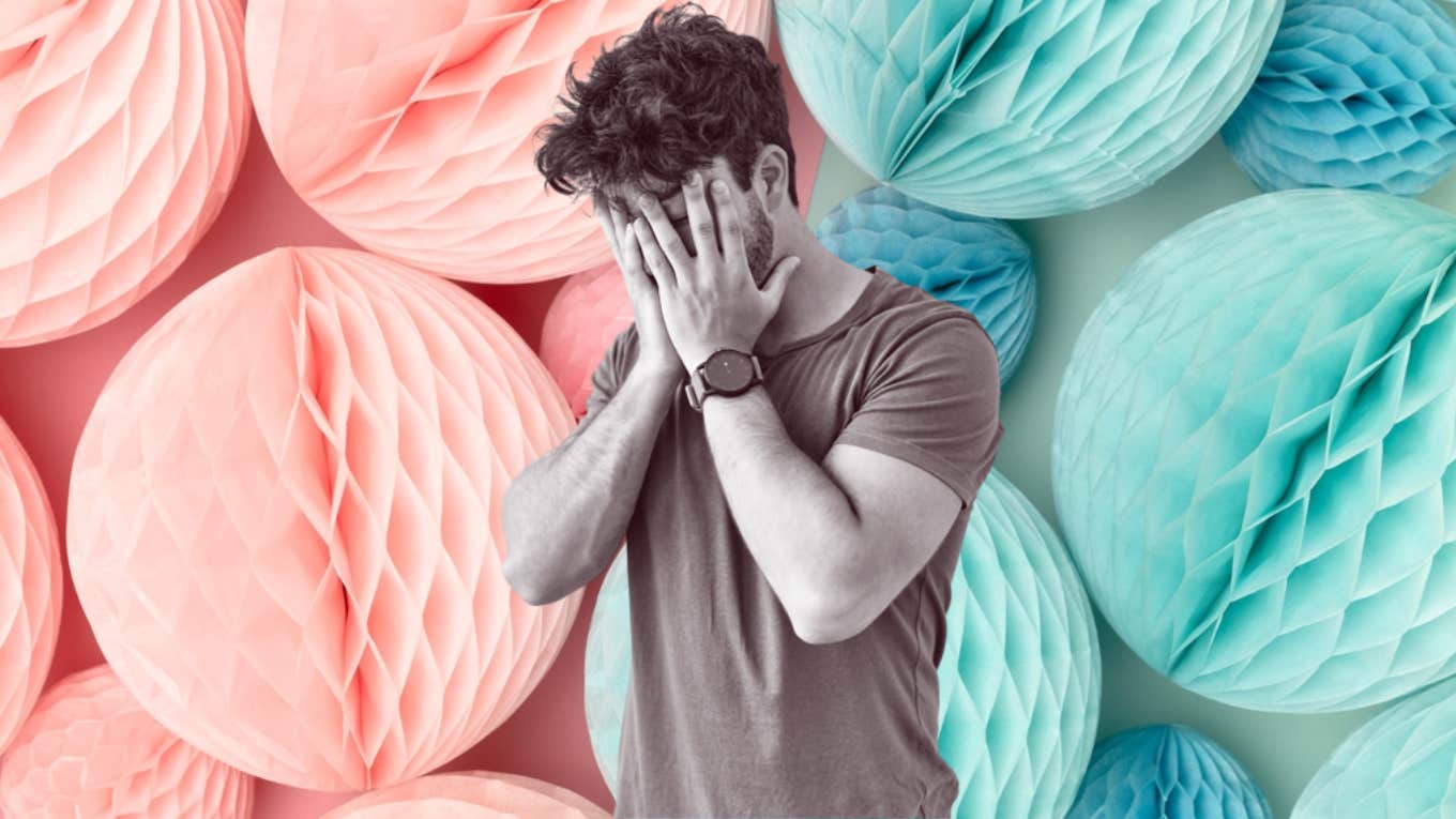 Husband Asks If He's Wrong For Crying After Baby's Gender Reveal gender reveal, man, crying, father