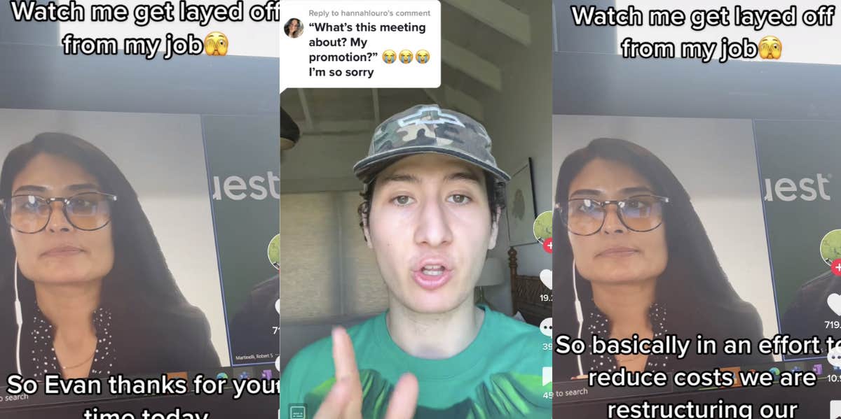 Man Films Himself Getting Fired From His Job Over Zoom After Asking If He's Getting Promoted man, zoom, tiktok