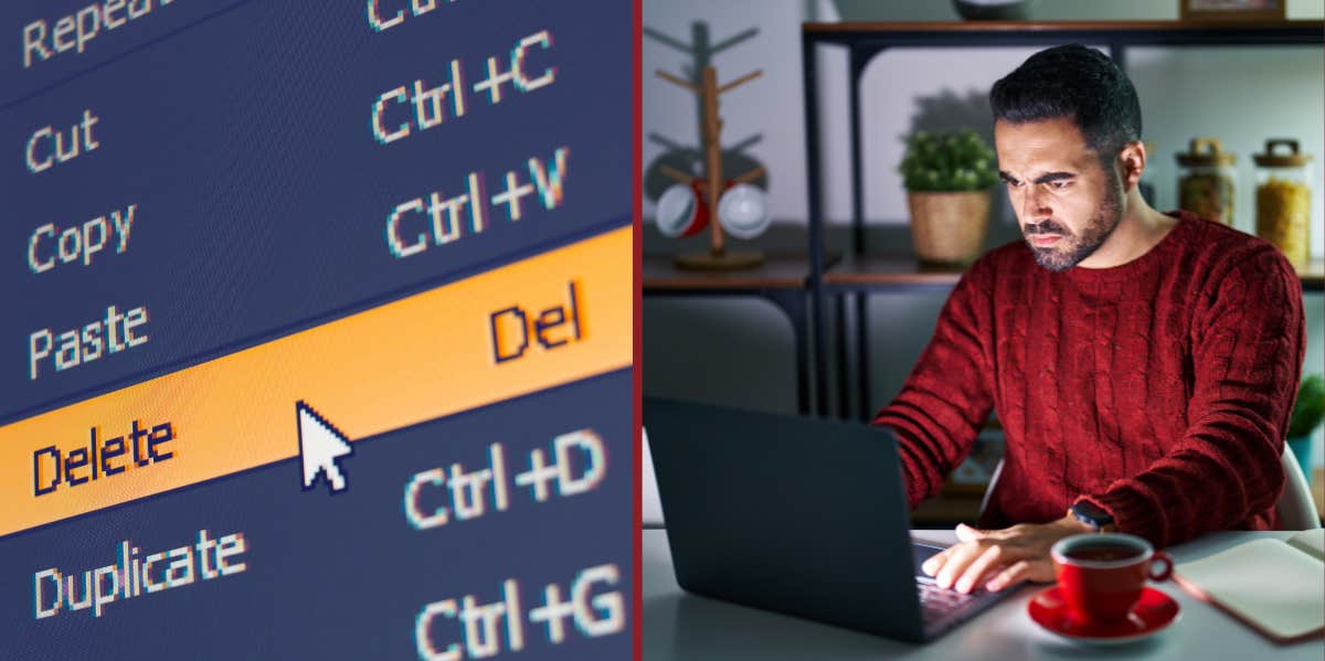 Worker Finds Out That Company That Fired Him Is Still Using His Intellectual Property annoyed man, deleting files