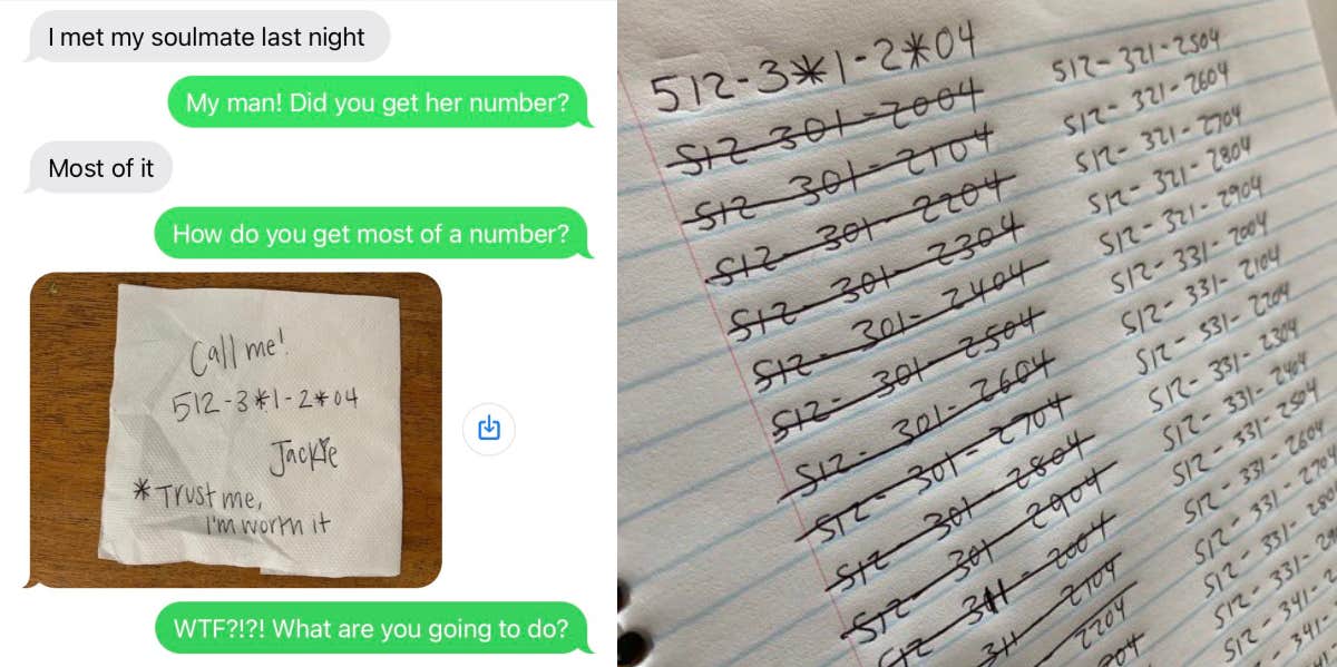 Man Receives His Dream Girl's Number In The Form Of A Riddle And The Entire Internet Pitches In To Help Him Solve It Jackie phone number riddle on Twitter