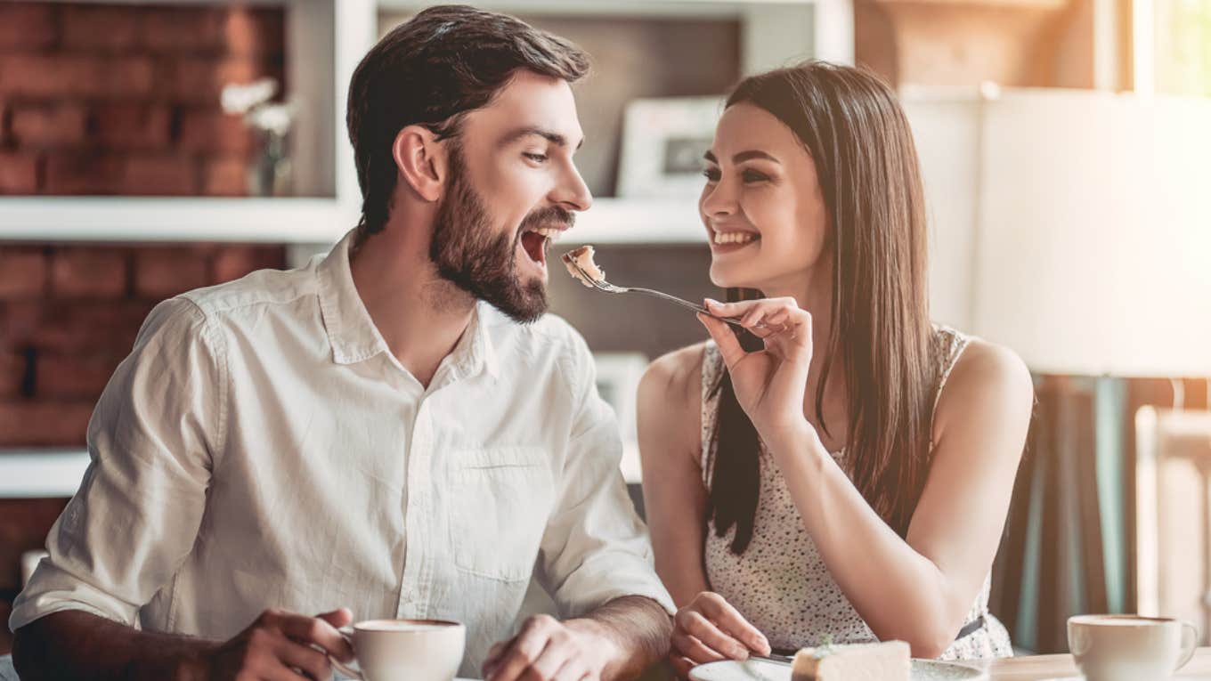 woman, man, food, pay 