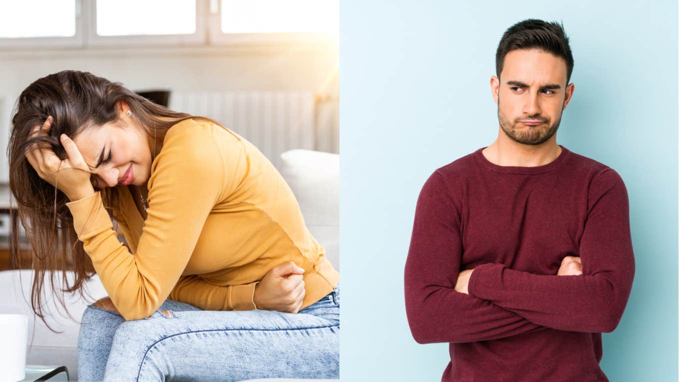 Man Upset With His 'Whiny' Girlfriend After She Missed His Dad's Birthday Because Of Her Period Cramps - YourTango