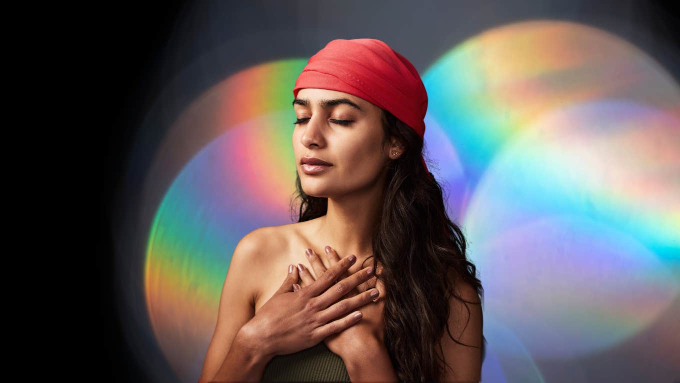 woman meditating 