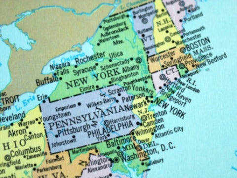 east coast map