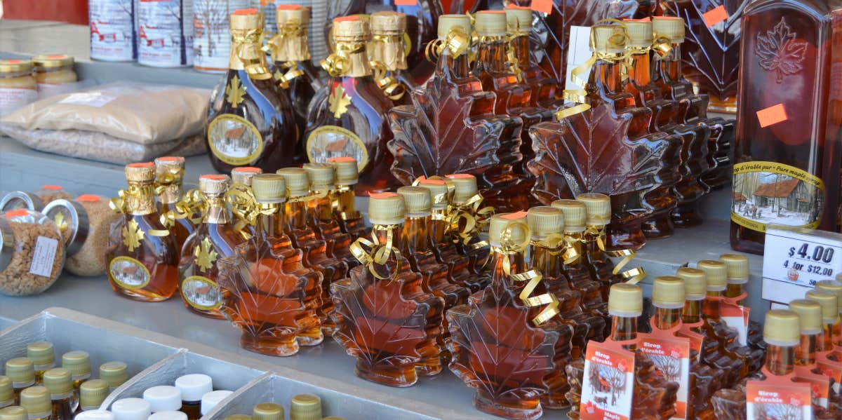 What Was The Great Canadian Maple Syrup Heist From 2012? Maple syrup bottles in Canada