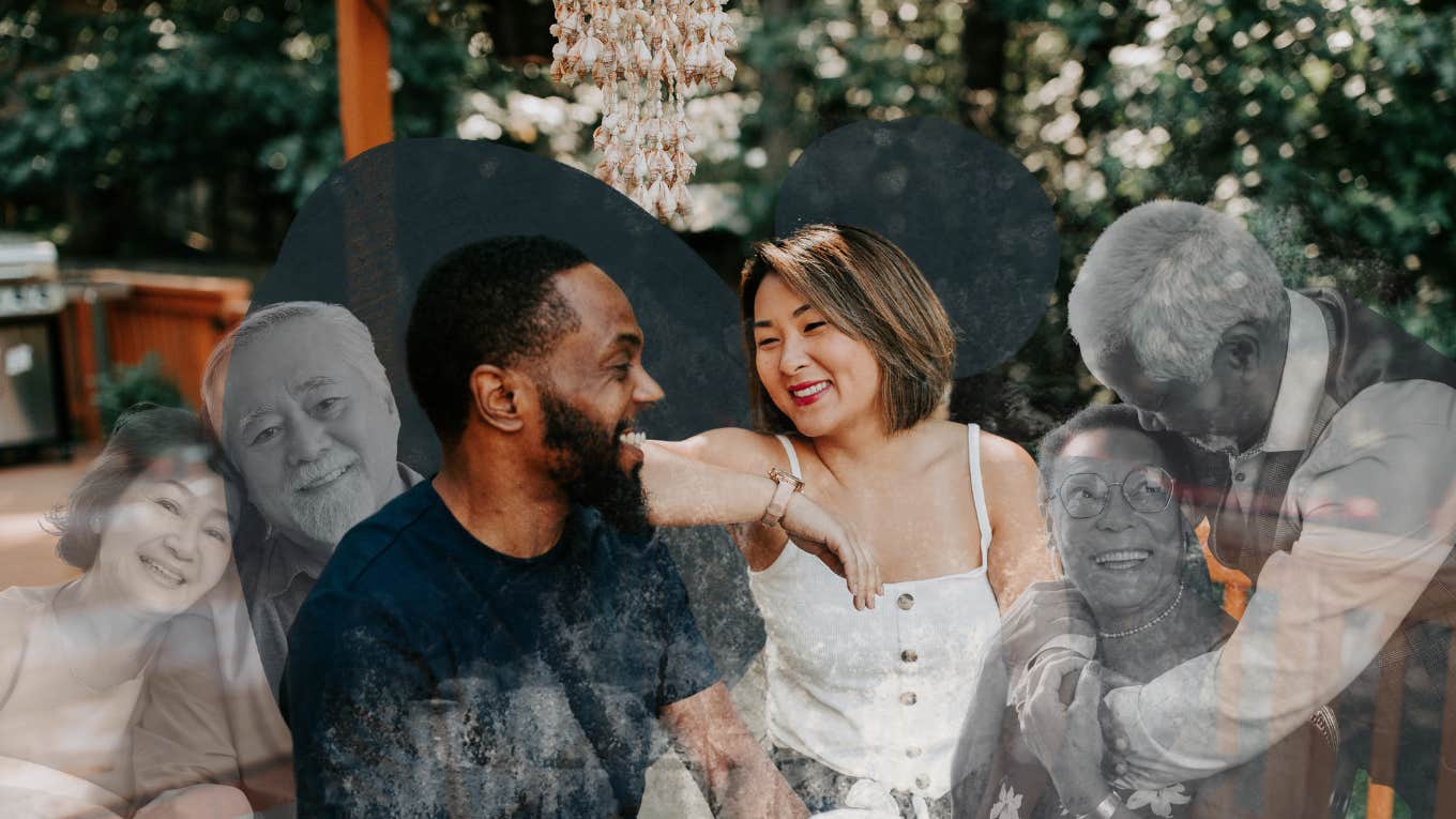 3 Ways To Cope When You Realize You’ve Married Someone Who’s Just Like Your Parents Couple talking, reminding each other of their parents communication