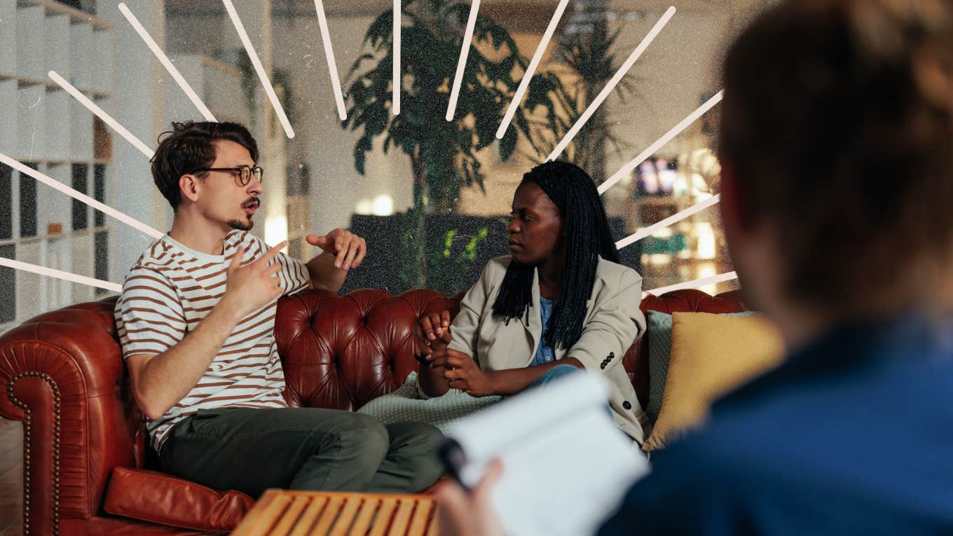 Couple at therapy together