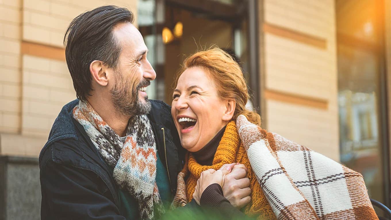 older couple laughing