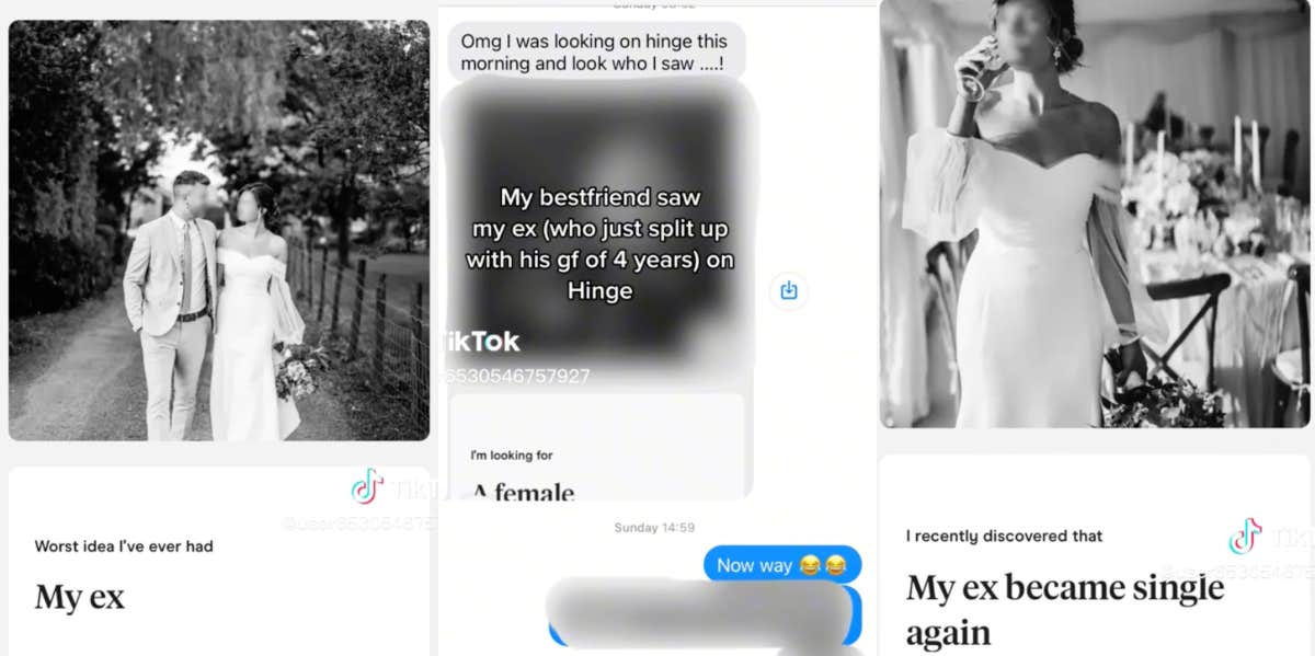 Married Woman Creates A Hinge Account Just So Her Cheating Ex Can See Her Wedding Photos married woman's hinge account
