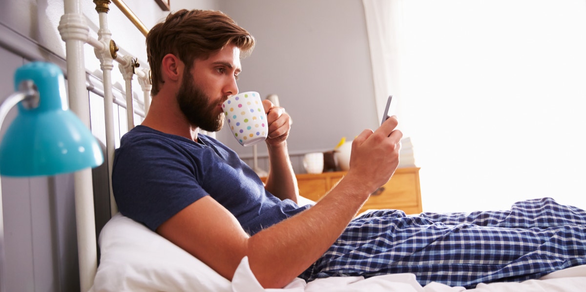 Marry The Man Who Sends You Morning Texts man texting in morning
