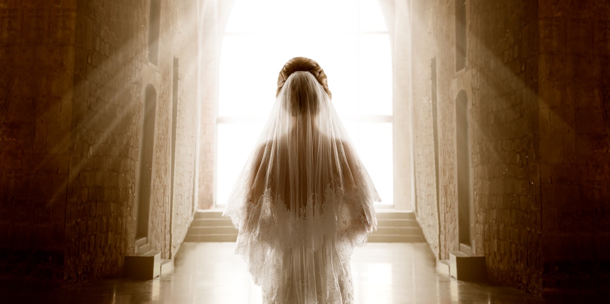 bride in church