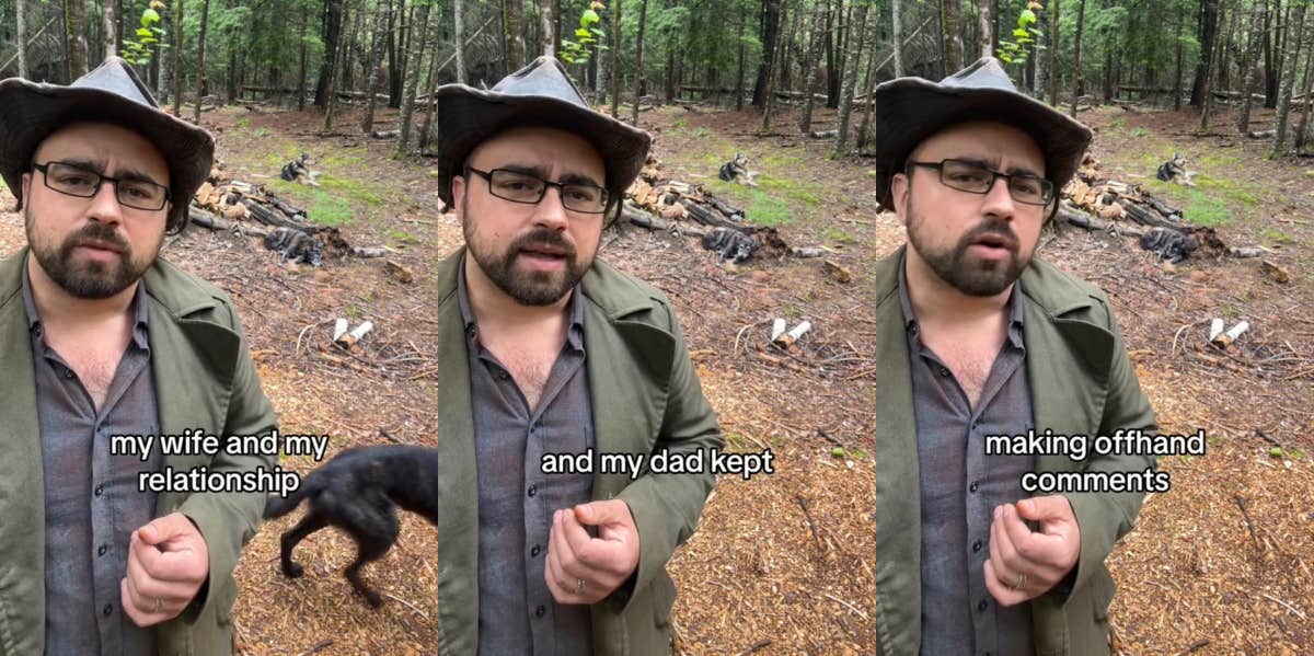 Masculinity Expert Believes That Men In Relationships Will Often Hide Behind Their Wives And Think They're Being Compassionate Man talks about how men hide behind their wives on TikTok