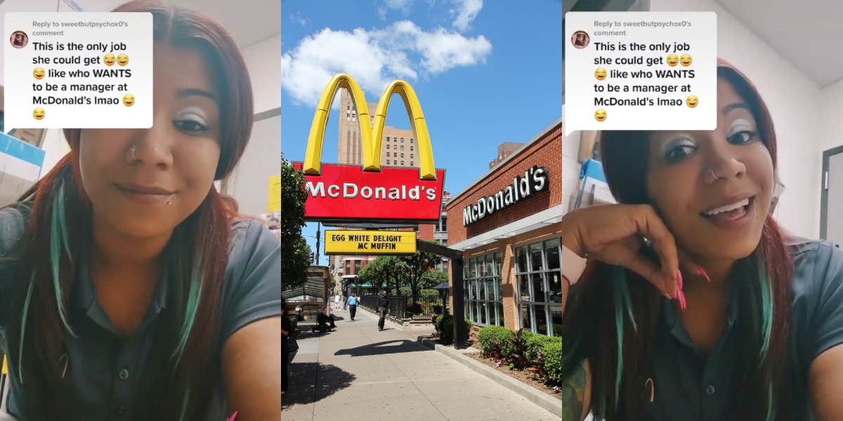 McDonald's Manager Says She Makes 'Six Figures' After Someone Tries To Job-Shame Her McDonald's restaurant, tiktok McDonald's manager