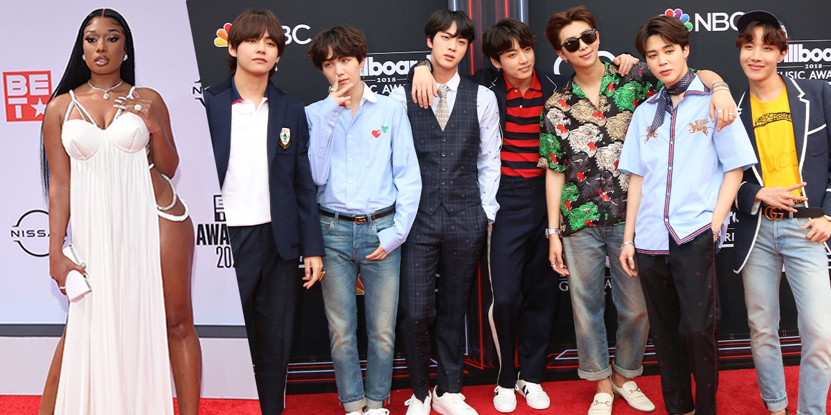 How Megan Thee Stallion's Collab With BTS Might Empower KPop Fans To Embrace A Different Body Image Standard Megan Thee Stallion and BTS