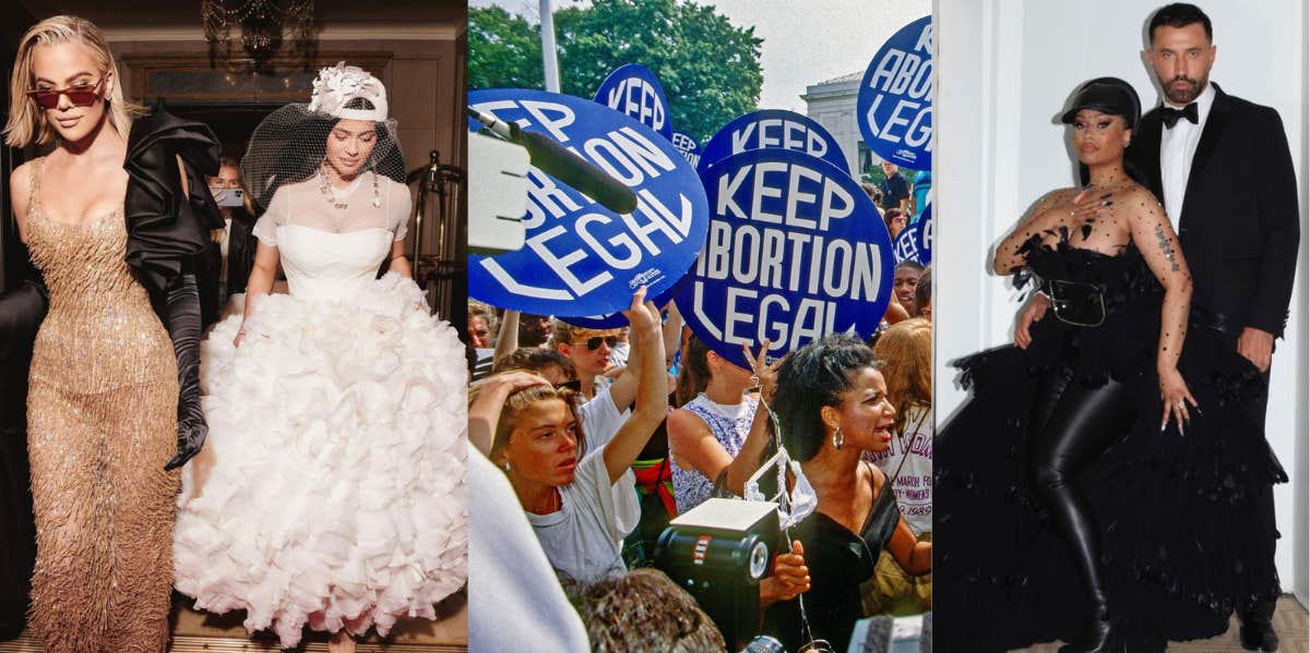 Roe V. Wade News Breaks During Met Gala In A Dystopian Twist Khloe Kardashian, Kylie Jenner, Abortion Protest, Nicki Minaj