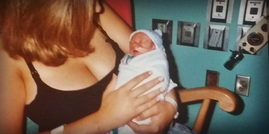 Sorry, But Maternity Leave Is Far From ‘Me Time’ photo of author with baby