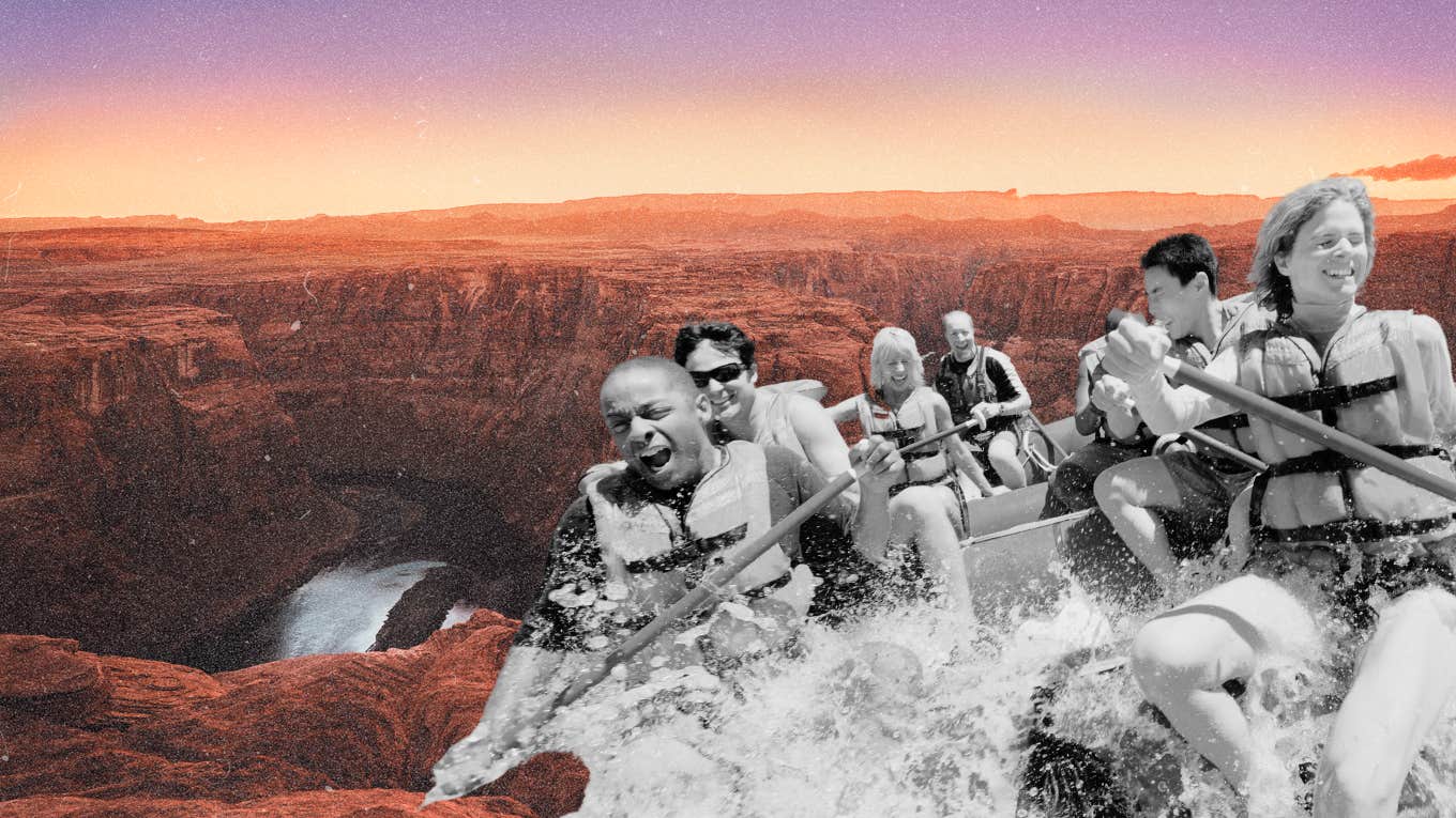 The Strange Moment That Turned My Midlife Into An Adventure, Not A Crisis Middle aged woman white water rafting in the Grand Canyon