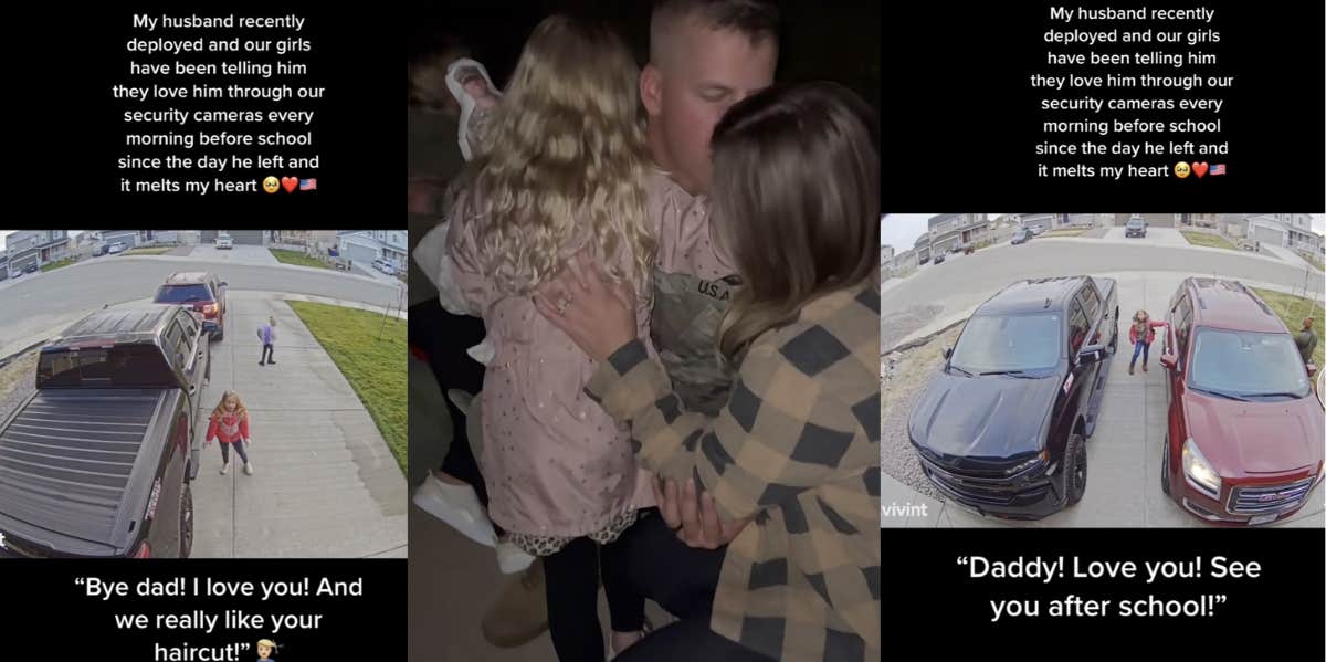 Military dad, deployment, daughters, TikTok