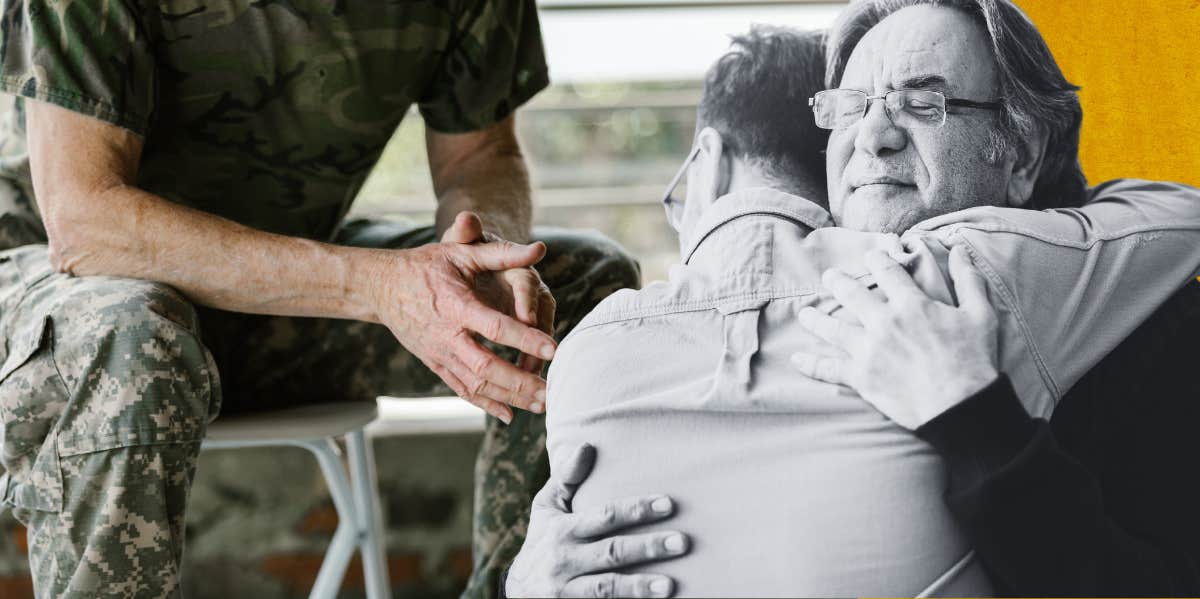 Military man, father and son