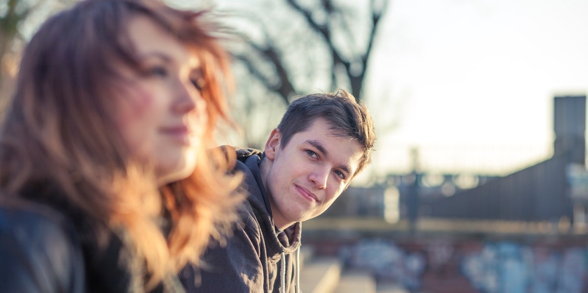 mindfulness in relationships man looking at woman