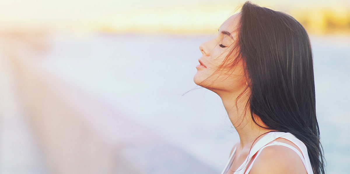 woman meditating