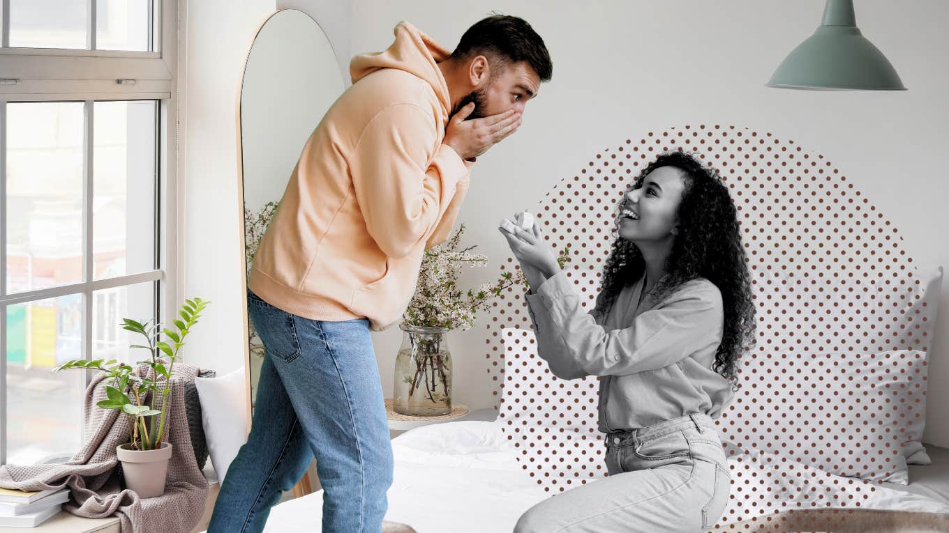 Why I Bought An Engagement Ring — And Proposed — To My Husband Woman asking man to marry her