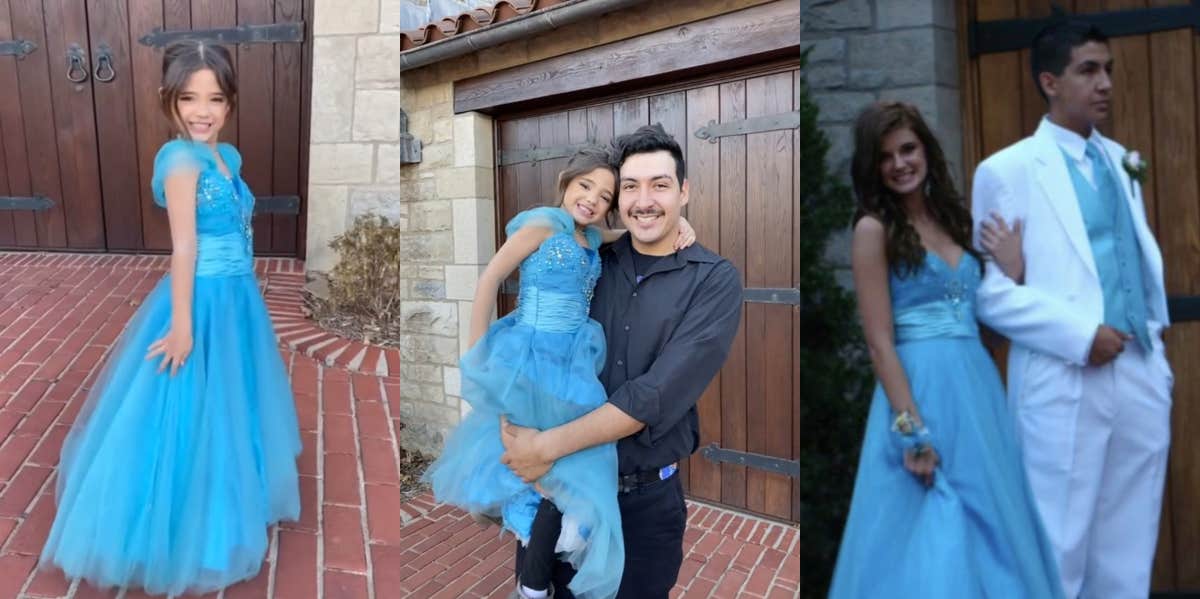 Lexi Donelson's prom dress for daddy-daughter dance TikTok