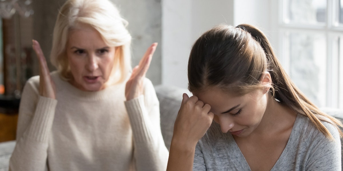 Mom and daughter arguing