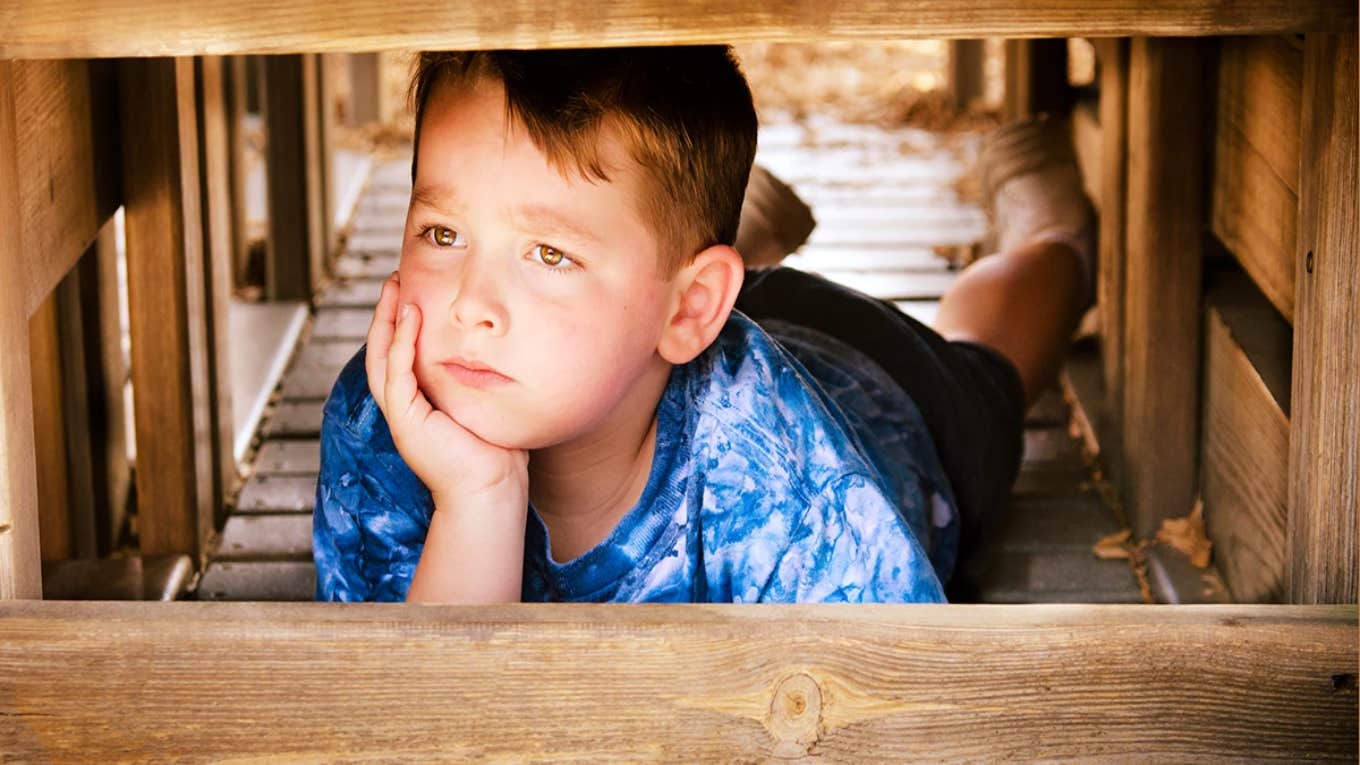 Mom Asks If Daycare Was Wrong For Keeping Child Inside During Recess unhappy child inside