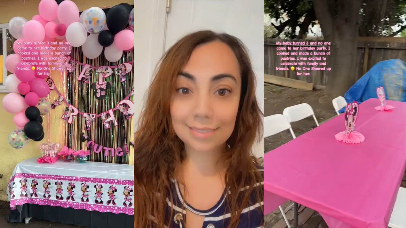 Heartbroken Mom Shows The Empty Scene Of Her 3-Year-Old's Birthday Party After Barely Any Members Of Her Family Bother To Show Up Screenshots of @2down4u_official TikTok